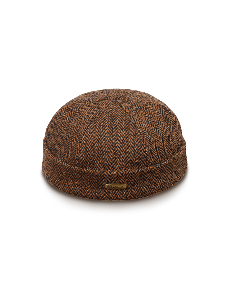 Brown-black herringbone